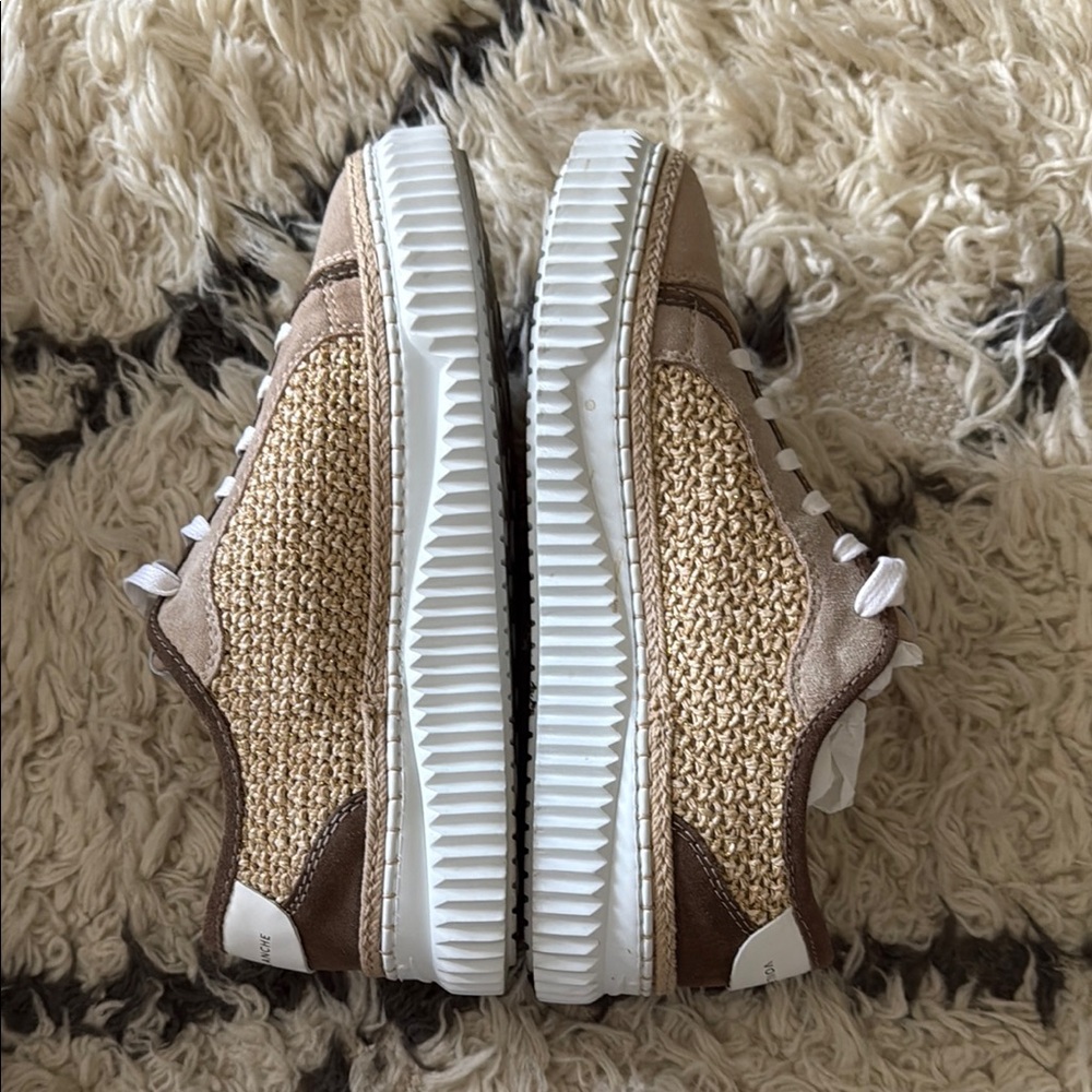 Voile Blanche Cream and Brown Sneakers Suede Low-Top - Picture 4 of 7